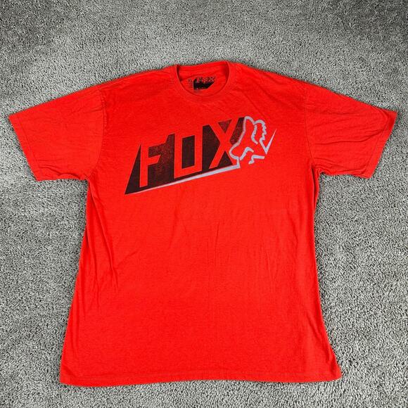 Fox Racing Shirt Mens Extra Large Red Black Motorcross MX Dirt Bike Short Sleeve - Picture 1 of 8